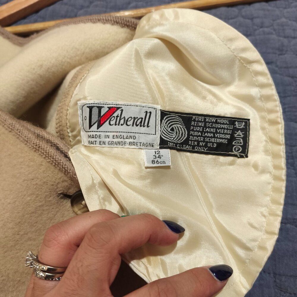 Wetherall 100% New Wool Wrap Midi Skirt sz Small Beige Oatmeal Old Money Scandi - Picture 6 of 8